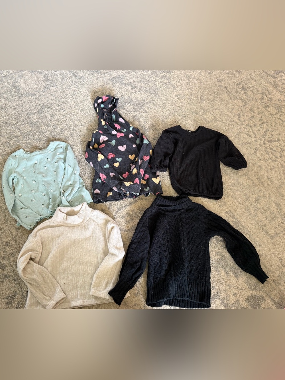 Size 4 Girls long sleeve top bundle